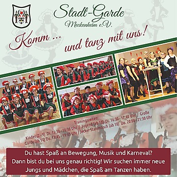 Komm... und tanz mit uns! Du hast Spaß an Bewegung, Musik und Karneval? Dann bist du bei uns genau richtig! Wir suchen immer neue Jungs und Mädels, die Spaß am Tanzen haben.