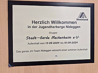 Die Jugendgruppe und Große Garde waren zu Gast in der Jugendherberge Nideggen