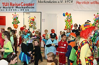 Clown Coco und die Stadt-Garde Meckenheim e.V. begeisterten die kleinen Jecken!