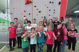 Sportpoint Meckenheim hat eingeladen:Die Stadt-Gardisten zu Besuch in der Kletterhalle