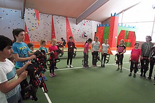 Die Stadt-Gardisten zu Besuch in der Kletterhalle
