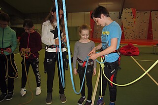 Die Stadt-Gardisten zu Besuch in der Kletterhalle