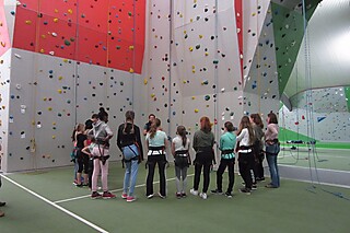 Die Stadt-Gardisten zu Besuch in der Kletterhalle
