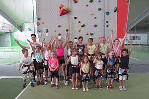 Sportpoint Meckenheim hat eingeladen:Die Stadt-Gardisten zu Besuch in der Kletterhalle