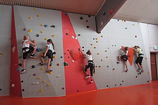 Die Stadt-Gardisten zu Besuch in der Kletterhalle