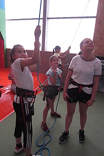 Die Stadt-Gardisten zu Besuch in der Kletterhalle