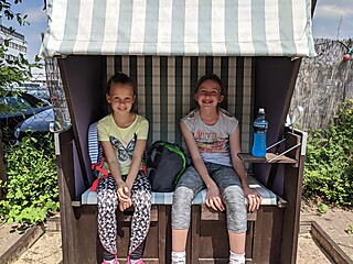 Stadt-Garde Kinder in der Kletterhalle