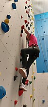 Die Kinder- und Jugendgruppe zu Besuch in der Kletterhalle