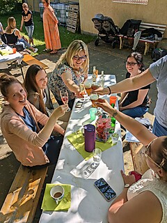 Stadt-Garde wählte und grillte