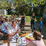 Stadt-Garde wählte und grillte