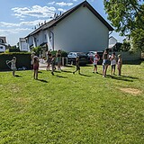 Stadt-Garde wählte und grillte